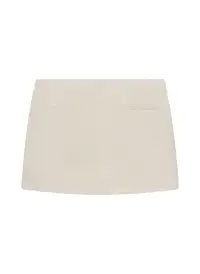 Cowan Cotton Boucle Mini Skirt(Off White,00)