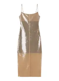 Danielle Sequin Embellished Midi Dress(Clear,XXS)