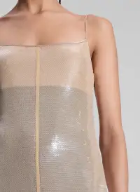 Danielle Sequin Embellished Midi Dress(Clear,XXS)