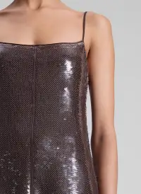 Dani Sequin Embellished Mini Dress(Smoke,XXS)