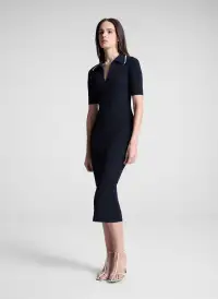 Darcy Knit Midi Dress(Midnight/Navy/Parchment,XS)