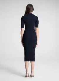 Darcy Knit Midi Dress(Midnight/Navy/Parchment,XS)