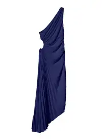 Delfina Satin Pleated Dress(Riviera,00)