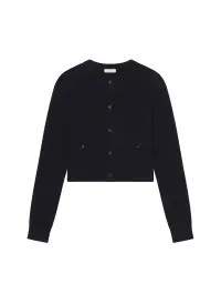 Elise Cotton Boucle Cardigan(Midnight,XS)