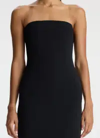 Elizabeth Strapless Midi Dress(Black,00)