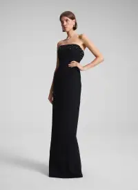 Elizabeth Strapless Embellished Gown(Black/Jet,00)