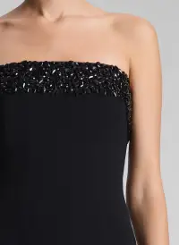 Elizabeth Strapless Embellished Gown(Black/Jet,00)