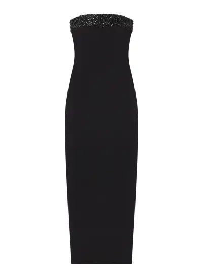 Elizabeth Strapless Embellished Gown(Black/Jet,00)