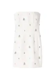 Elsie Strapless Embellished Mini Dress(White,00)
