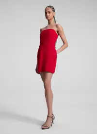 Elsie Strapless Mini Dress(Really Red,00)