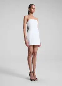 Elsie Strapless Mini Dress(White,00)