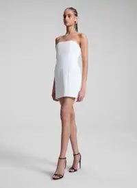 Elsie Strapless Mini Dress(White,00)