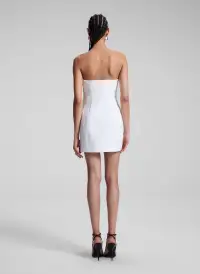 Elsie Strapless Mini Dress(White,00)