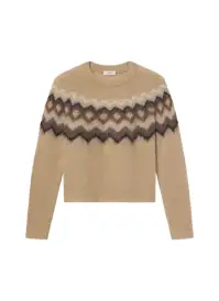 Ezra Fairisle Sweater(Dark Taupe Multi,XS)