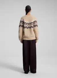 Ezra Fairisle Sweater(Dark Taupe Multi,XS)