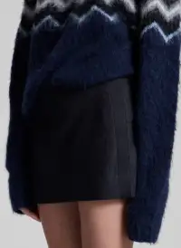 Edie Mini Tux Skirt(Charcoal/Black,00)