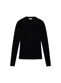 Fisher Fine Cotton Cardigan(Black,XS)