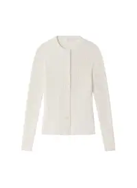 Fisher Fine Cotton Cardigan(Bright White,XS)