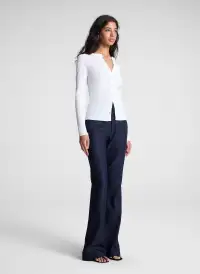 Fisher Fine Cotton Cardigan(Bright White,XS)