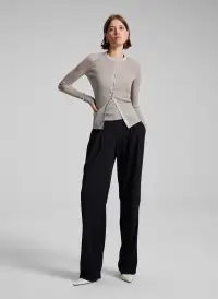 Fisher Fine Lurex Cardigan(Light Gold,XS)