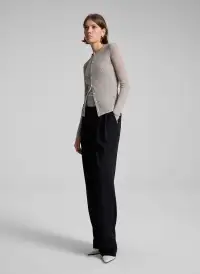 Fisher Fine Lurex Cardigan(Light Gold,XS)