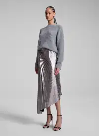 Frankie Wool Cashmere Embellished Sweater(Medium Heather Grey,XS)