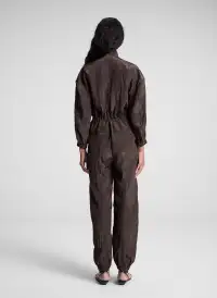 Gavin Taffeta Jumpsuit(Deepest Brown,XS)