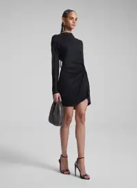 Paige Rhinestone Chain Mesh Bag(Gunmetal,OS)
