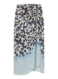 Grace Printed Midi Skirt(Navy/Light Blue,00)