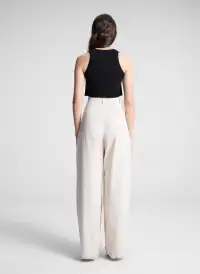 Halsey Cropped Cotton Rib Tank(Black,XS)