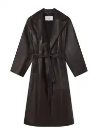 Jax Leather Coat(Ganache,XS)