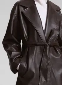 Jax Leather Coat(Ganache,XS)
