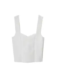 Jordana Compact Knit Top(White,XS)