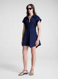 Julie Cotton Mini Shirtdress(Navy,00)