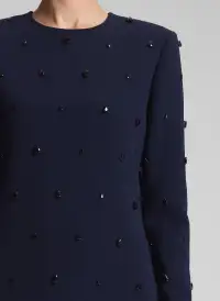 Kenna Embellished Mini Dress(Evening Blue/Jet,00)