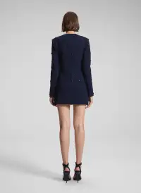 Kenna Embellished Mini Dress(Evening Blue/Jet,00)
