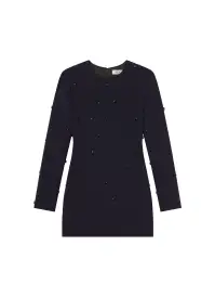 Kenna Embellished Mini Dress(Evening Blue/Jet,00)