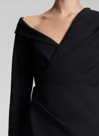 Kylah Asymmetric Midi Dress(Black,00)