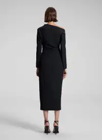 Kylah Asymmetric Midi Dress(Black,00)