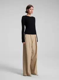 Kyle Ribbed Merino Top(Black,XS)