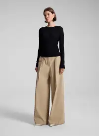 Kyle Ribbed Merino Top(Black,XS)