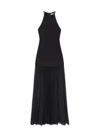 Lana Pleated Maxi Dress(Black,00)