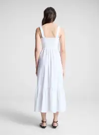 Lilah II Cotton Midi Dress(White,00)