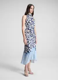 Grace Printed Midi Skirt(Navy/Light Blue,00)