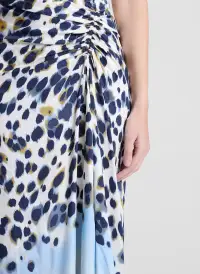Grace Printed Midi Skirt(Navy/Light Blue,00)