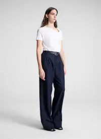 Liz Asymmetric Cotton Crepe Tee(White,XS)