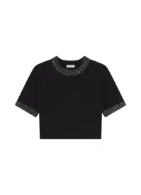 Maeve Sequin Embellished Top(Black/Silver,XS)