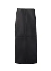 Marta Leather Midi Skirt(Black,00)