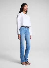 Maude Cropped Cotton Shirt(White,XS)