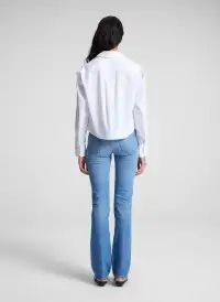 Maude Cropped Cotton Shirt(White,XS)